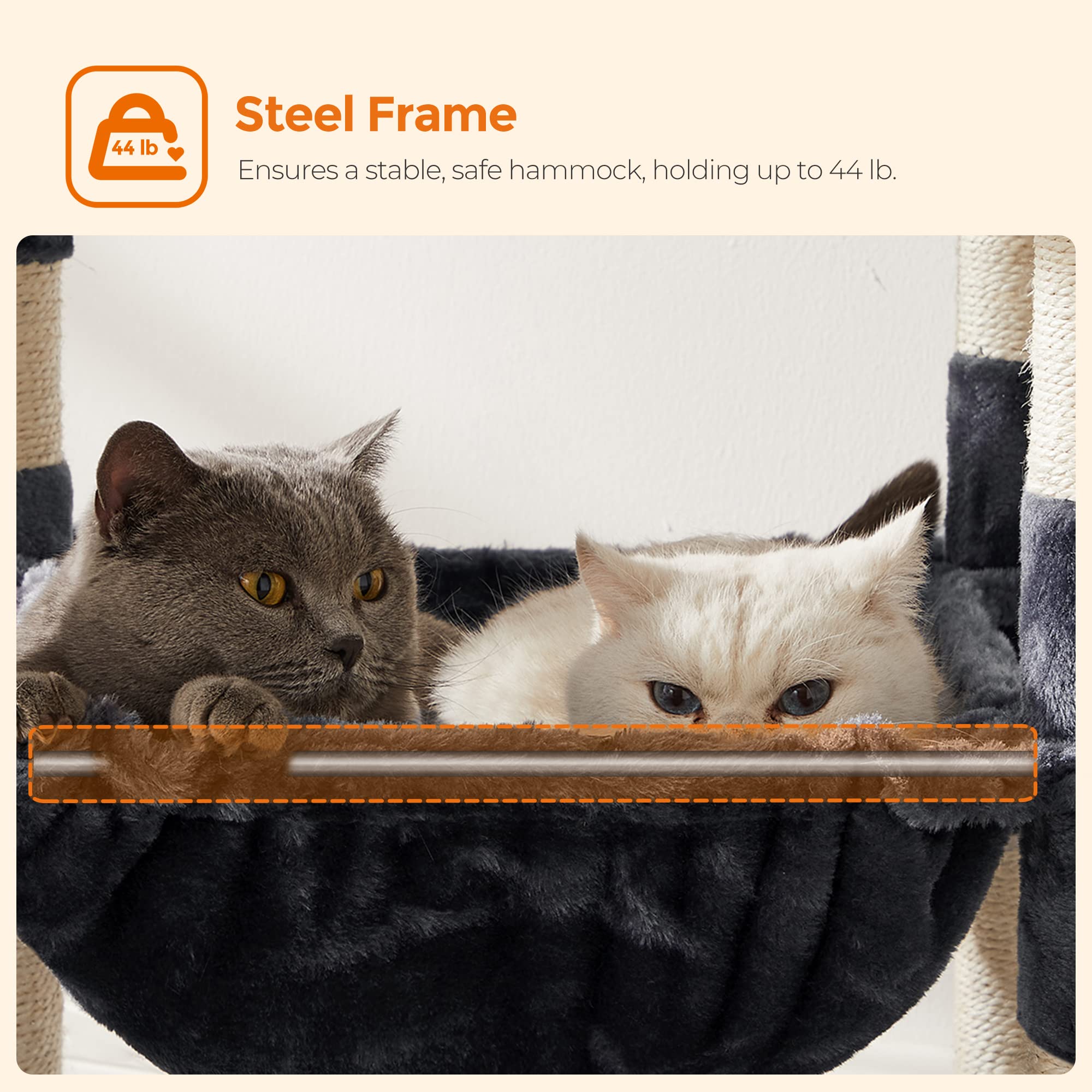 Feandrea Cat Tree easy assembly with included tools.