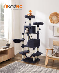 Feandrea cat tree five-level design encourages safe, varied climbs.