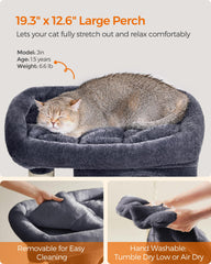 Feandrea cat tree lower single-door cave ideal for naps