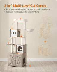 Feandrea cat tree with multi-level scratching posts supports playful scratching