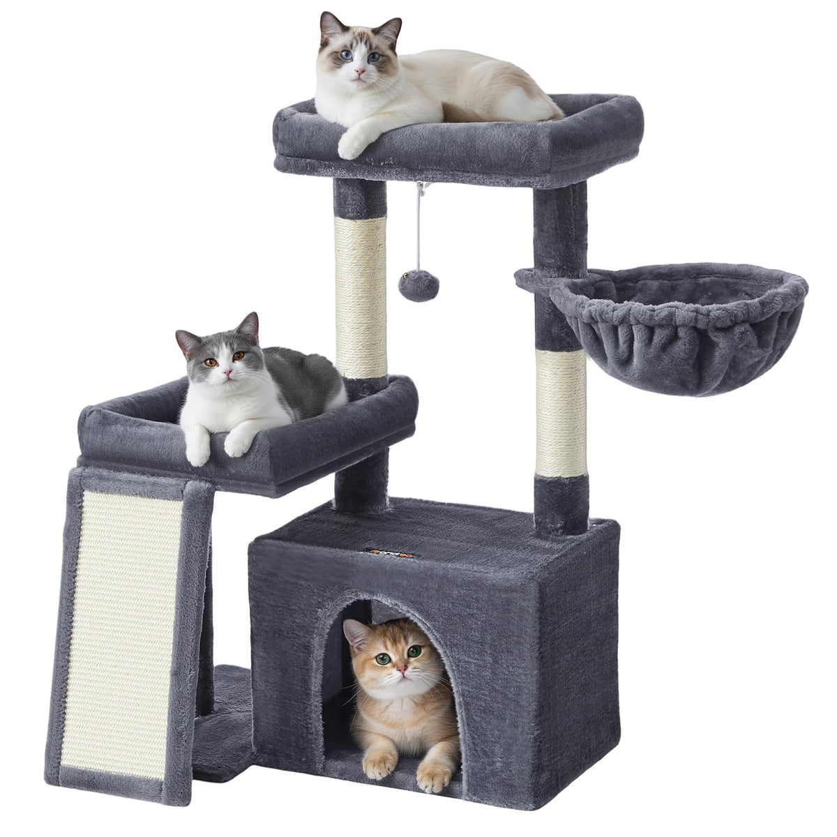 Feandrea Cat Tree perch offers a cozy lounging spot for cats