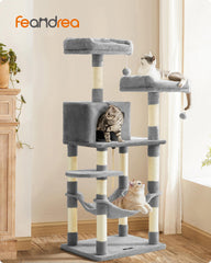 Feandrea cat tree plush hammock delivers soft, cozy lounging for cats.
