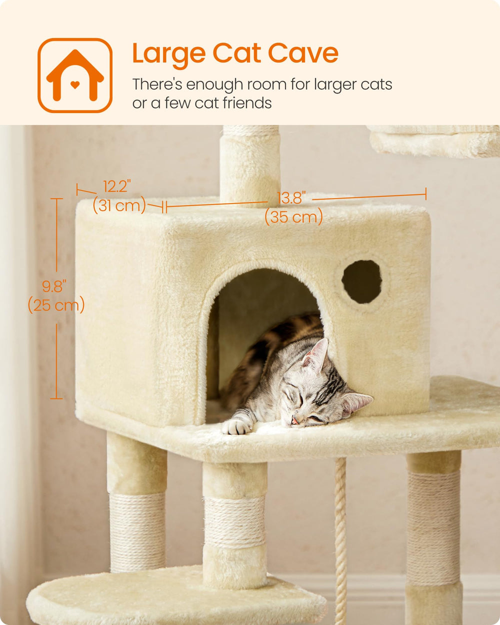 Feandrea Cat Tree easy assembly with included tools