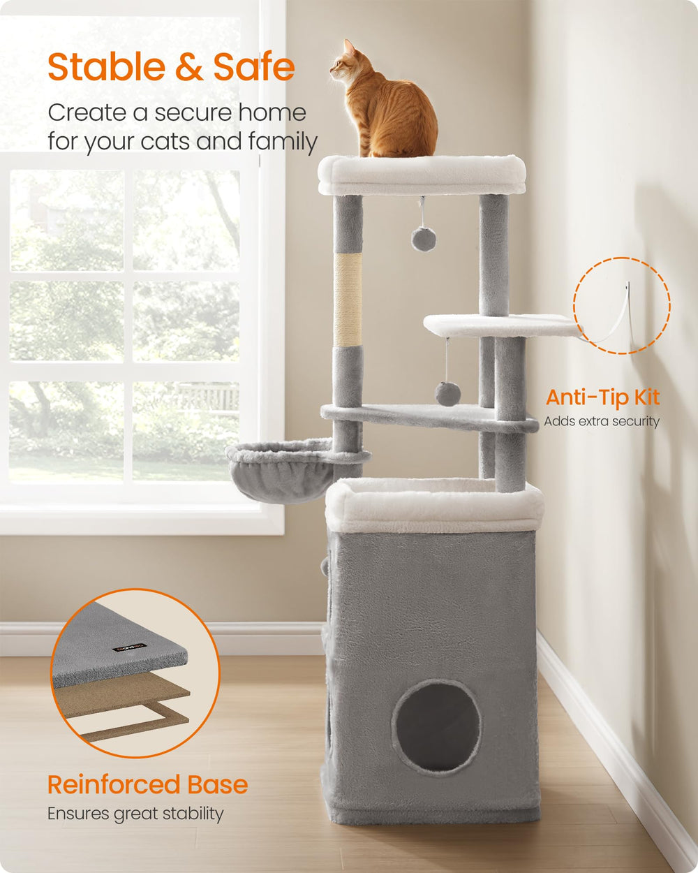 Feandrea hanging pompoms provide extra playful motion for curious cats