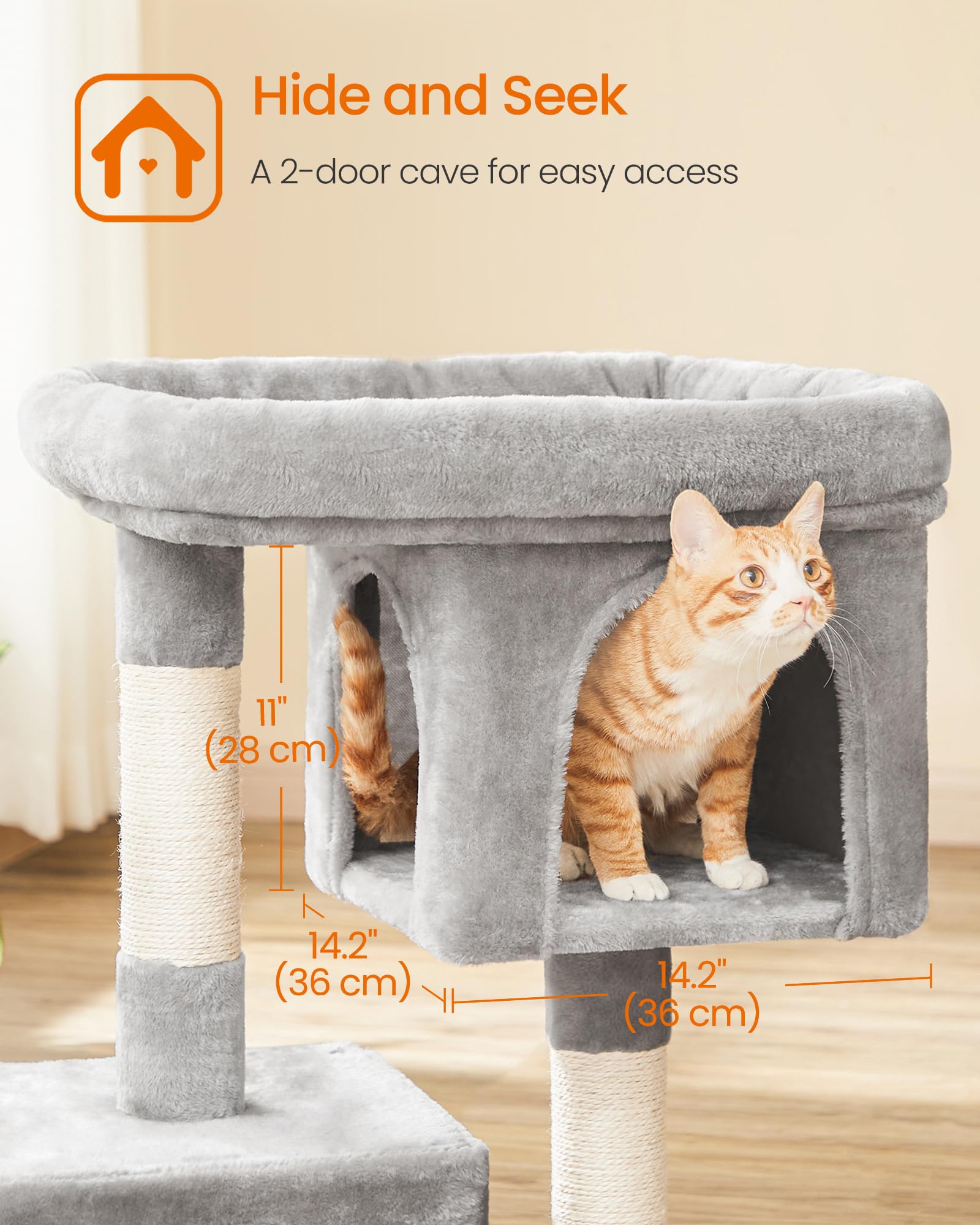 Feandrea cat tree scratching post for instinctual scratching