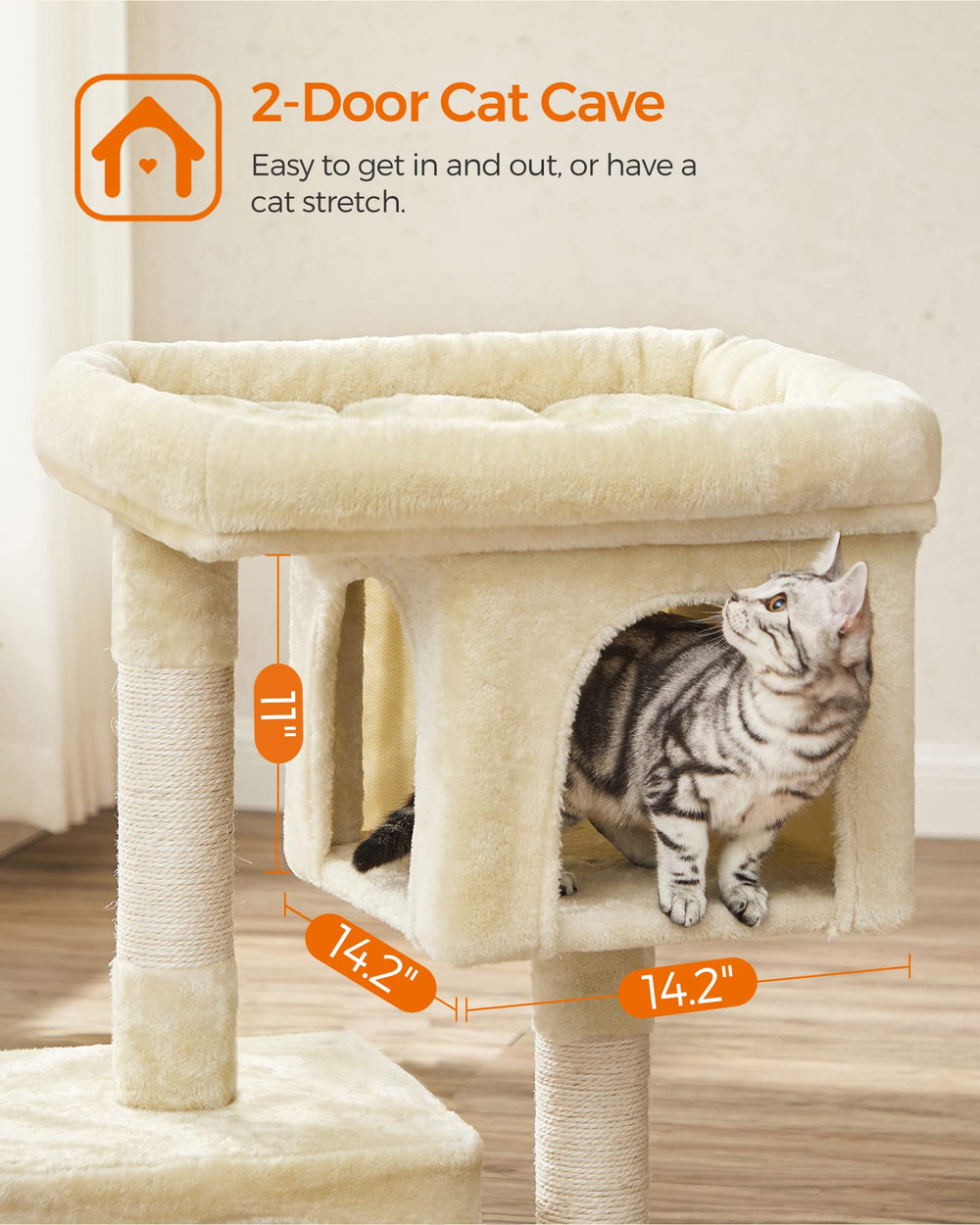 Feandrea cat tree scratching posts satisfy instinct to scratch.
