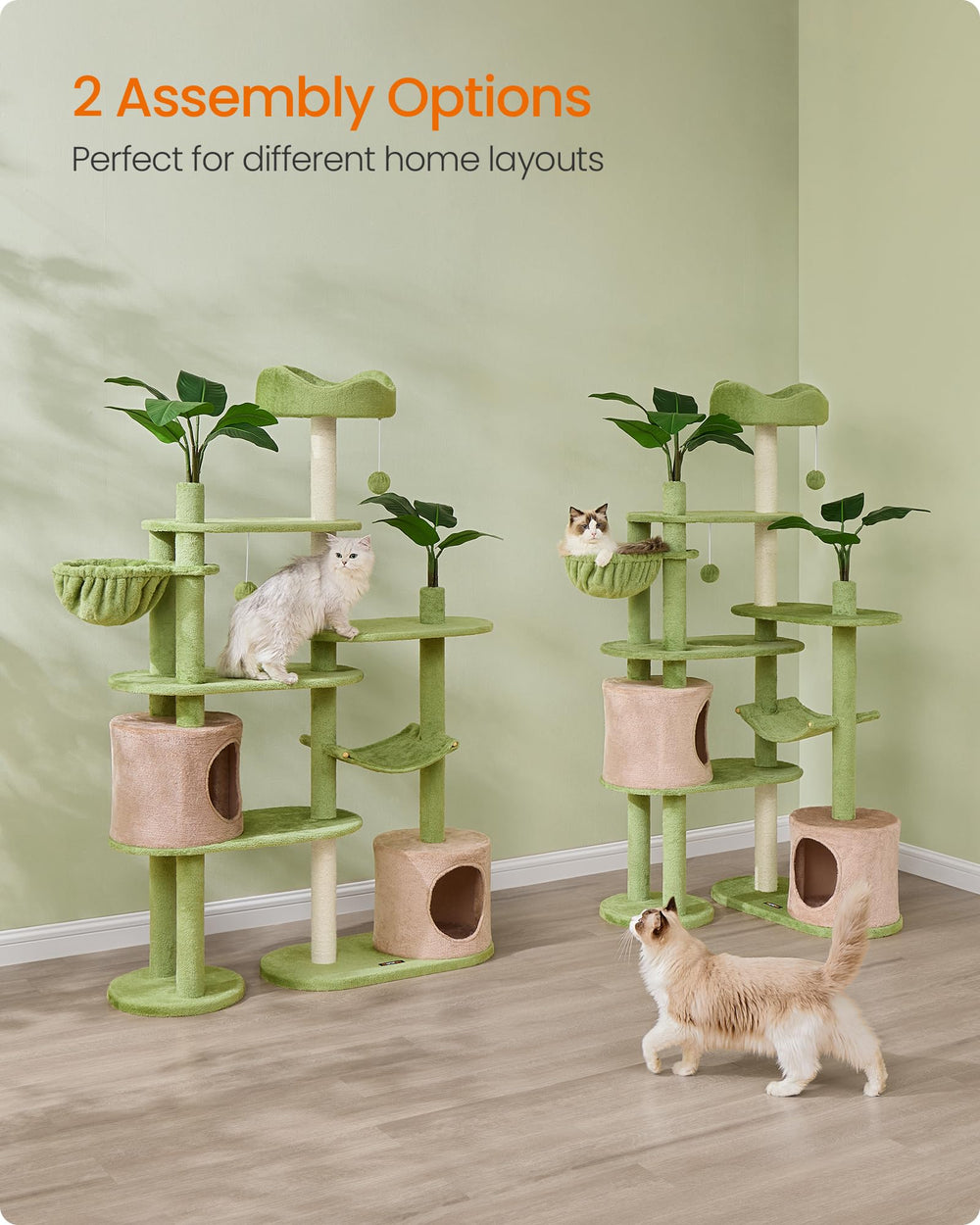 Feandrea cat tree scratching posts help protect furniture while entertaining