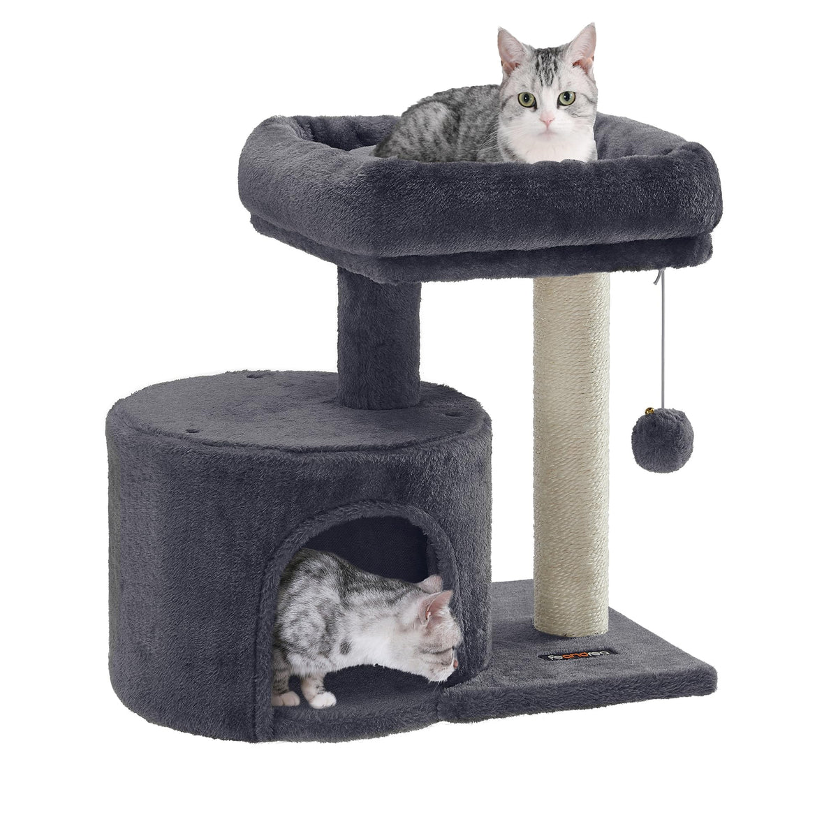 Feandrea cat tree with sisal post wrapped, inviting scratching and climbing