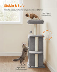 Feandrea Cat Tree Sisal Posts durable scratching posts for natural feline instincts.