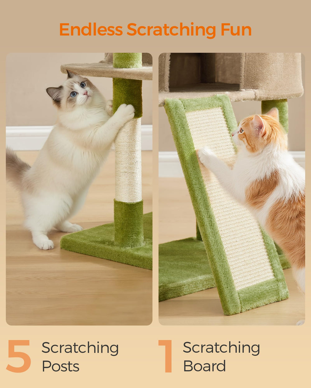 Feandrea sturdy particleboard frame supports up to 110 lb