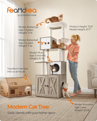 Feandrea cat tree top perch view offers an elevated spot to observe the room