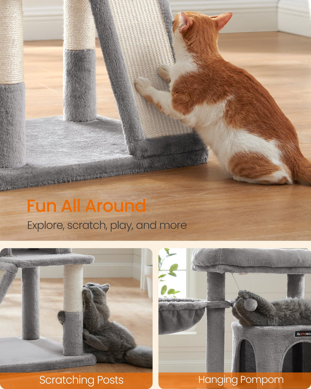 Feandrea UPCT51W supports up to three cats for shared fun