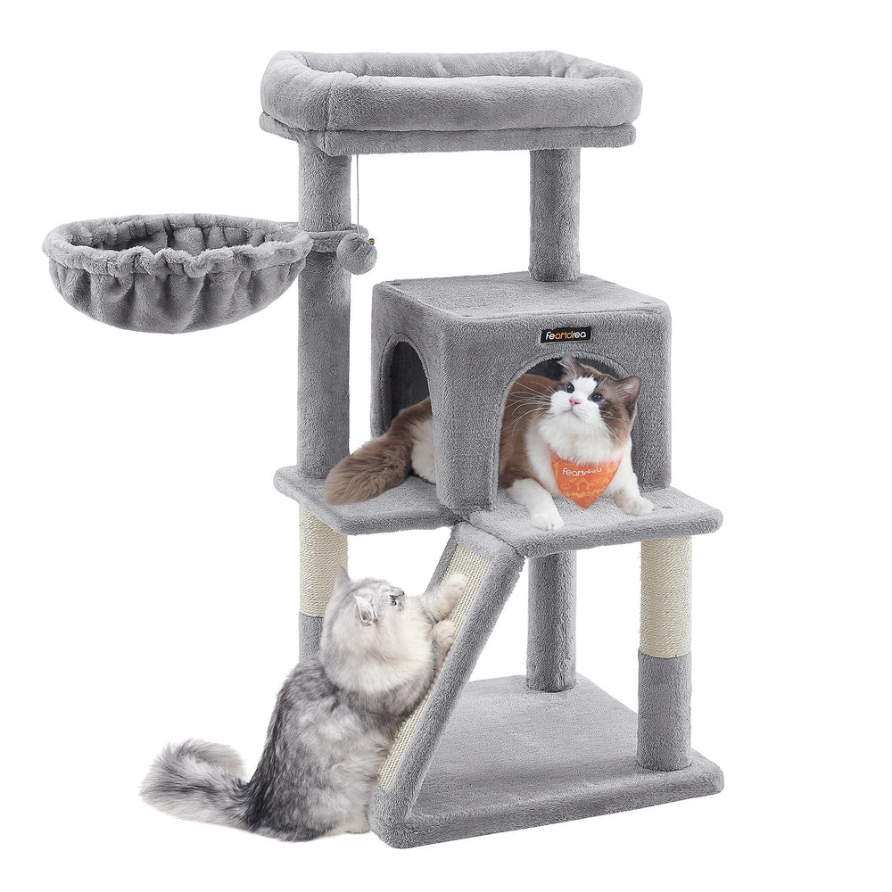 Feandrea UPCT51W cat tree with widened perch lets larger cats stretch comfortably