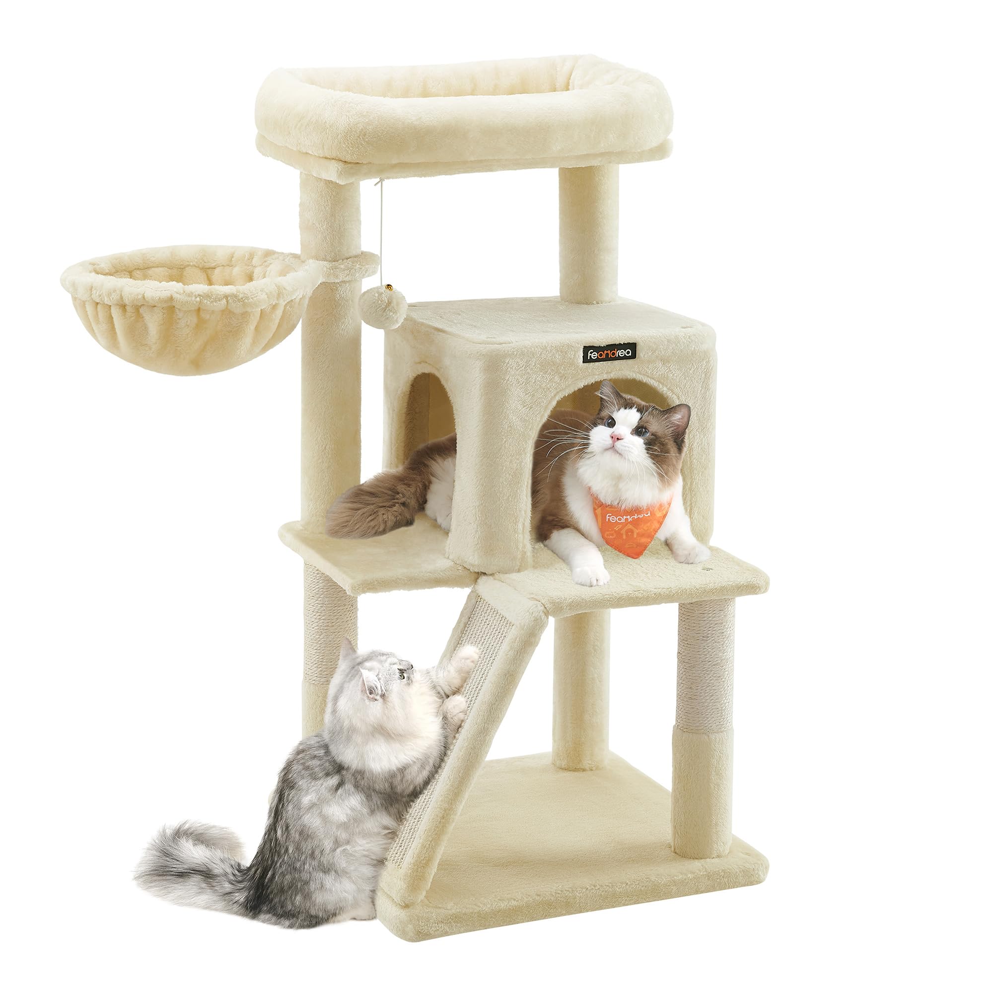 Feandrea Cat Tree with widened perch offers extra space for larger cats