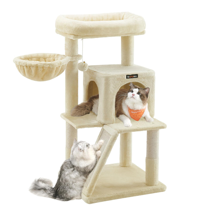 Feandrea Cat Tree with widened perch offers extra space for larger cats