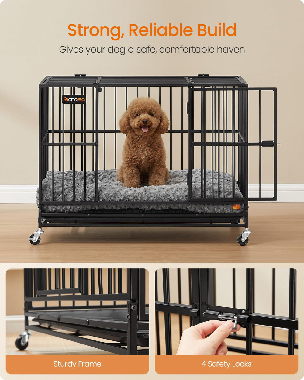 Feandrea chew-resistant steel tubes resist bending and chewing.