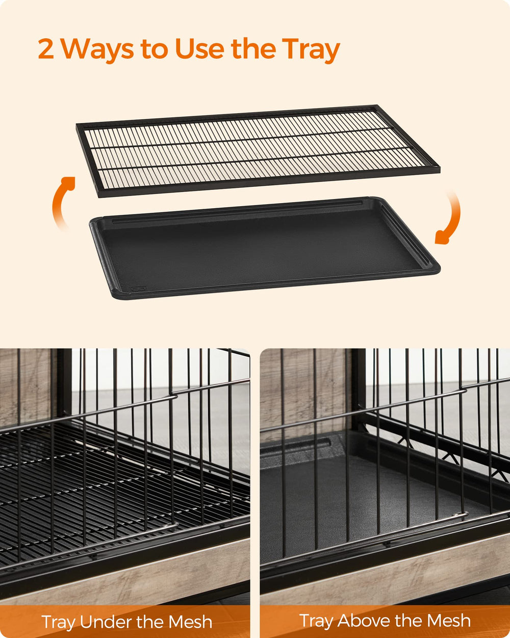 Feandrea dog crate integrated with a side table design for living spaces