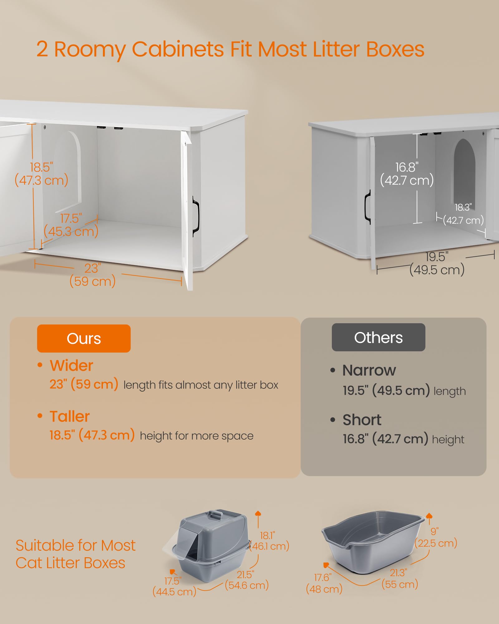 Feandrea sturdy particleboard construction supports toys, boxes, and décor.
