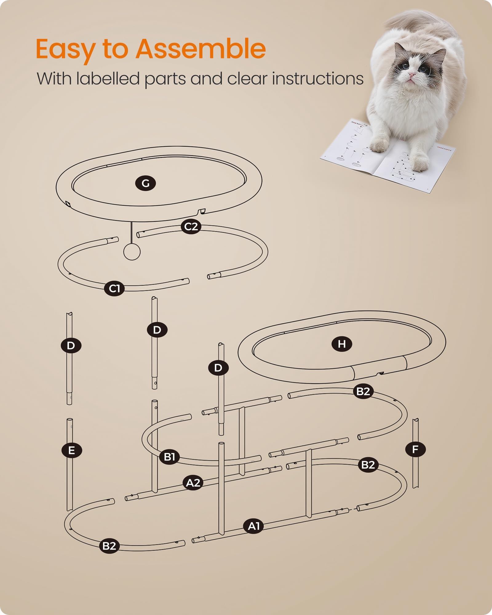 Feandrea easy-clean design supports quick maintenance after playful sessions
