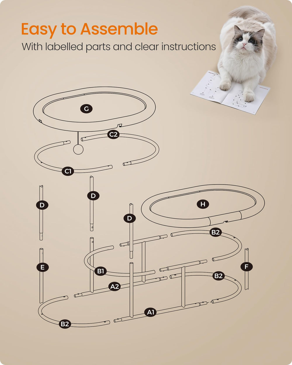 Feandrea easy-clean design supports quick maintenance after playful sessions