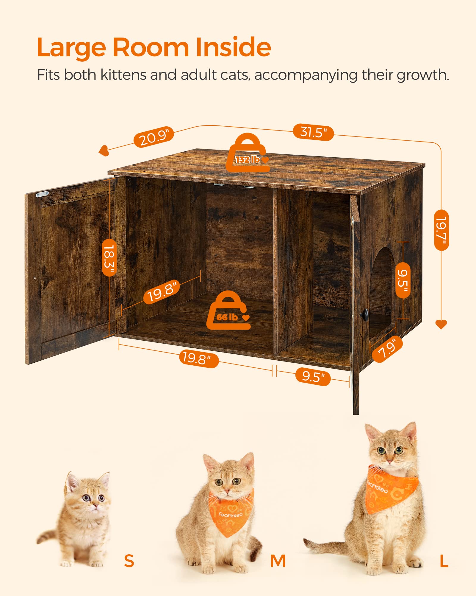 Feandrea end-table design blends decor with a functional cat space