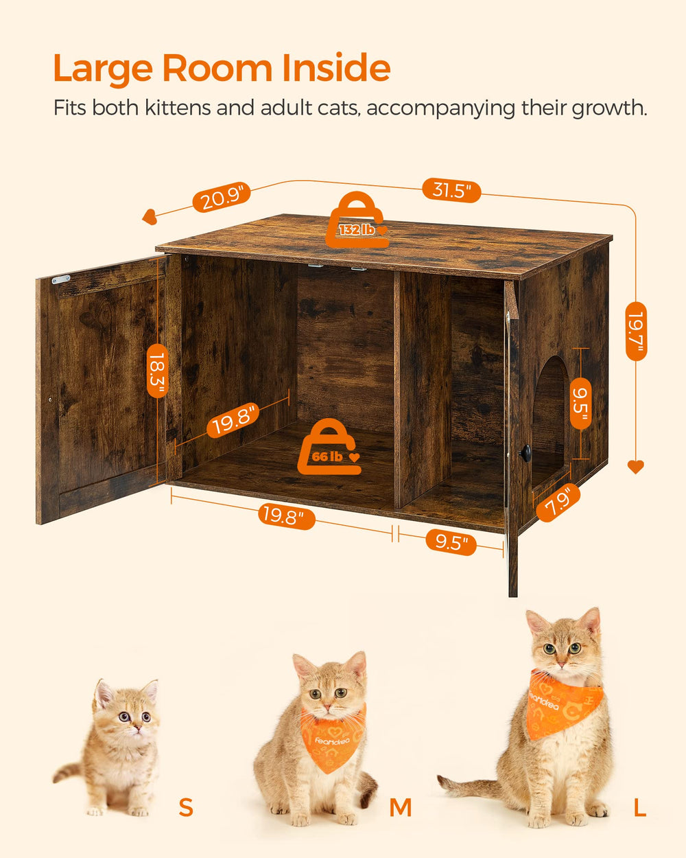 Feandrea end-table design blends decor with a functional cat space