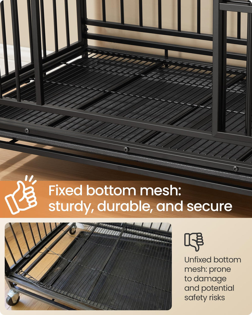 Feandrea escape-proof bottom mesh keeps paws safe and secure.