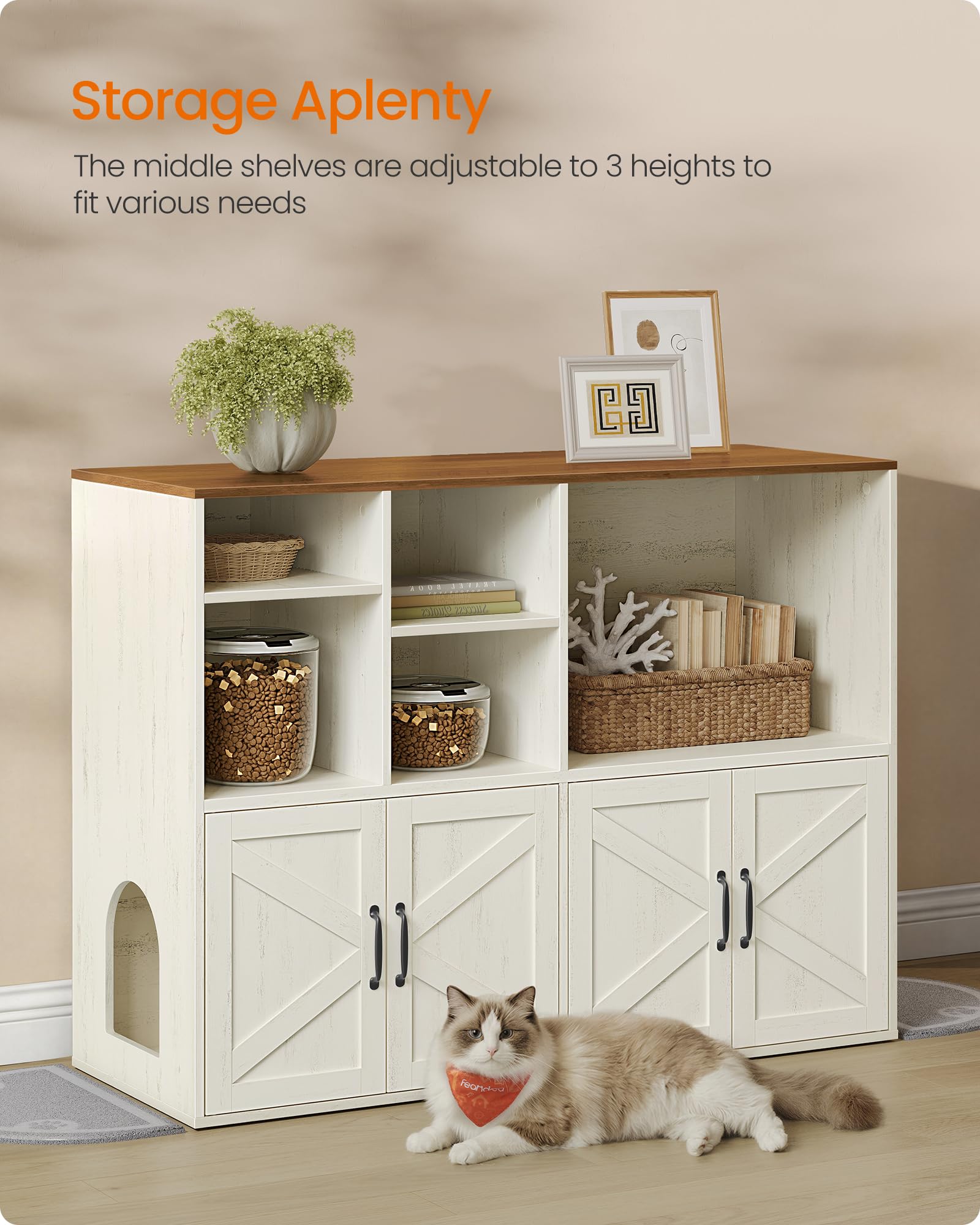 Feandrea two-room unit offers privacy and odor control for cats.