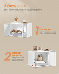 Feandrea enclosure doubles as a cozy cat house and decor-friendly side table.