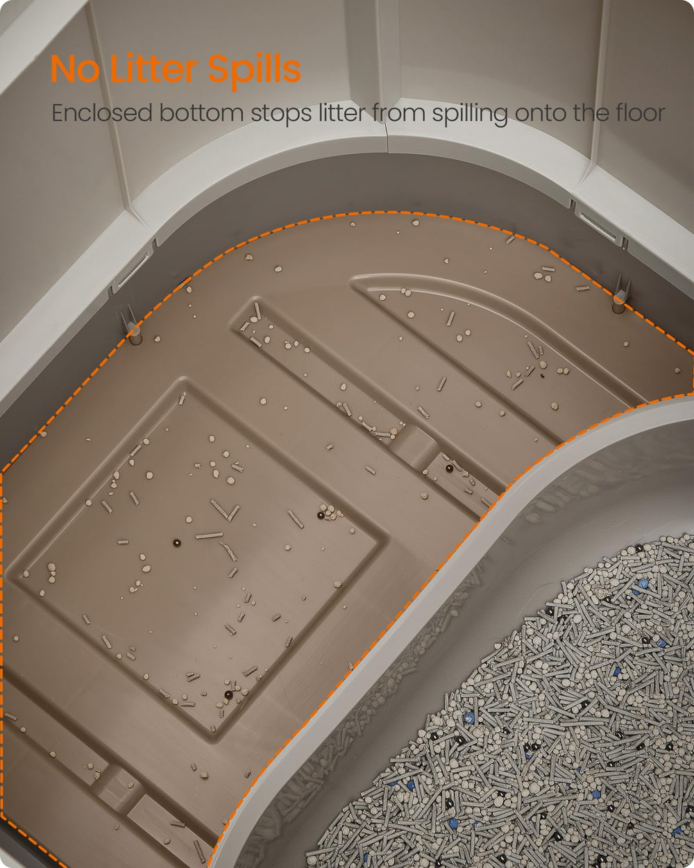 Feandrea litter box offers 3 door modes for flexible use