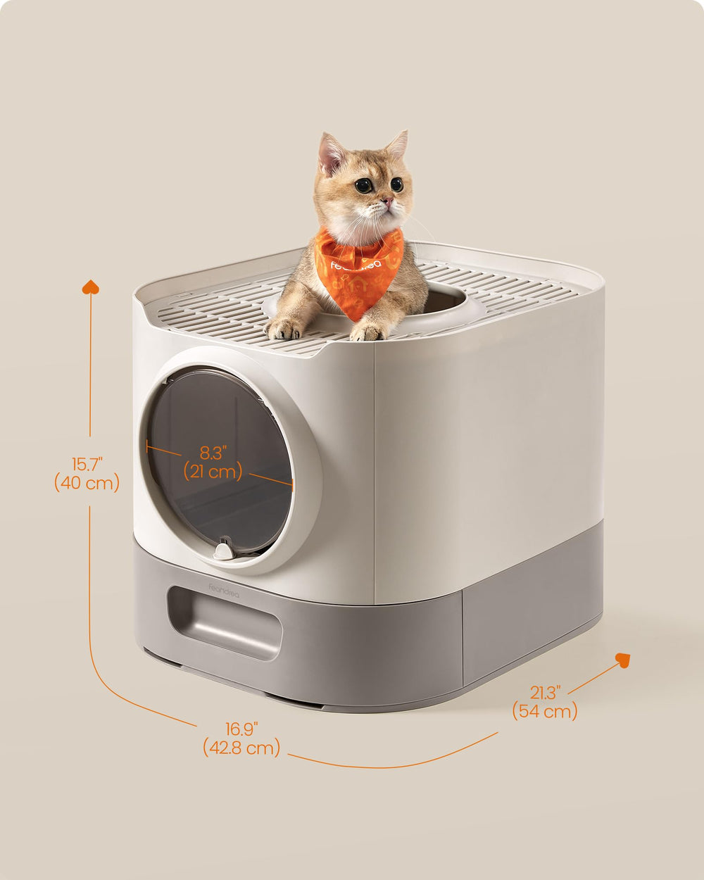 Feandrea enclosure keeps litter contained and floors cleaner