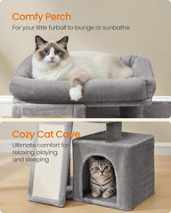 Feandrea multi-level cat tree invites kittens and seniors to explore