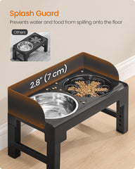 Feandrea splash guard helps keep floors clean during meals.