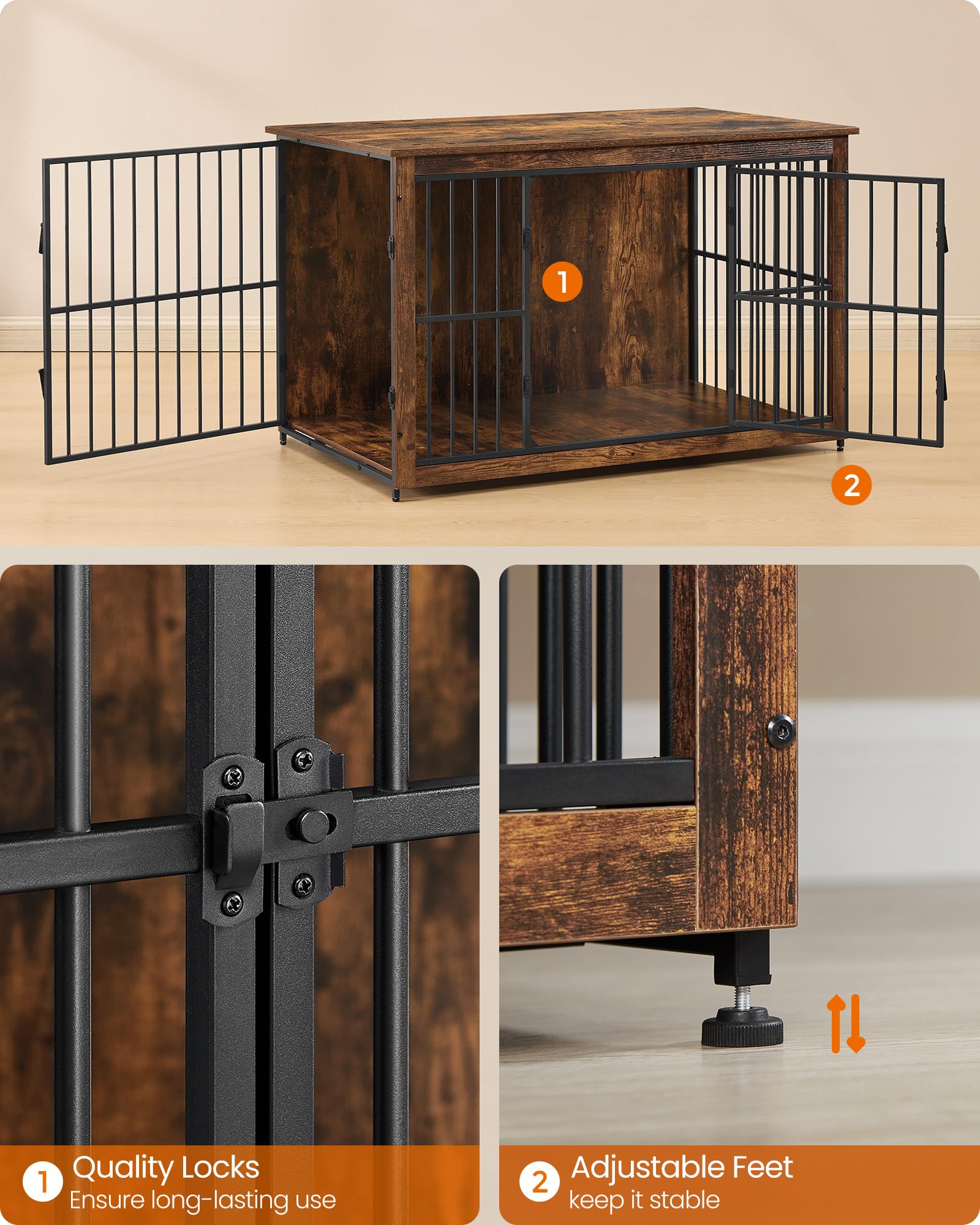 Feandrea two-door configuration adapts left or right for your room.