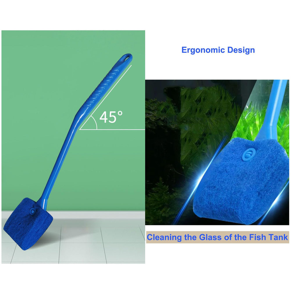 Fecsam aquascape kit glass scraper with sponge head for scratch-free cleaning