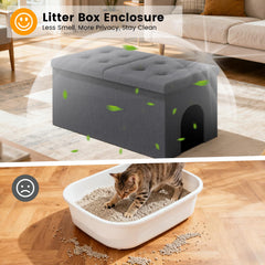 Fecuria 3-in-1 cat furniture provides lounging space with hidden litter access.