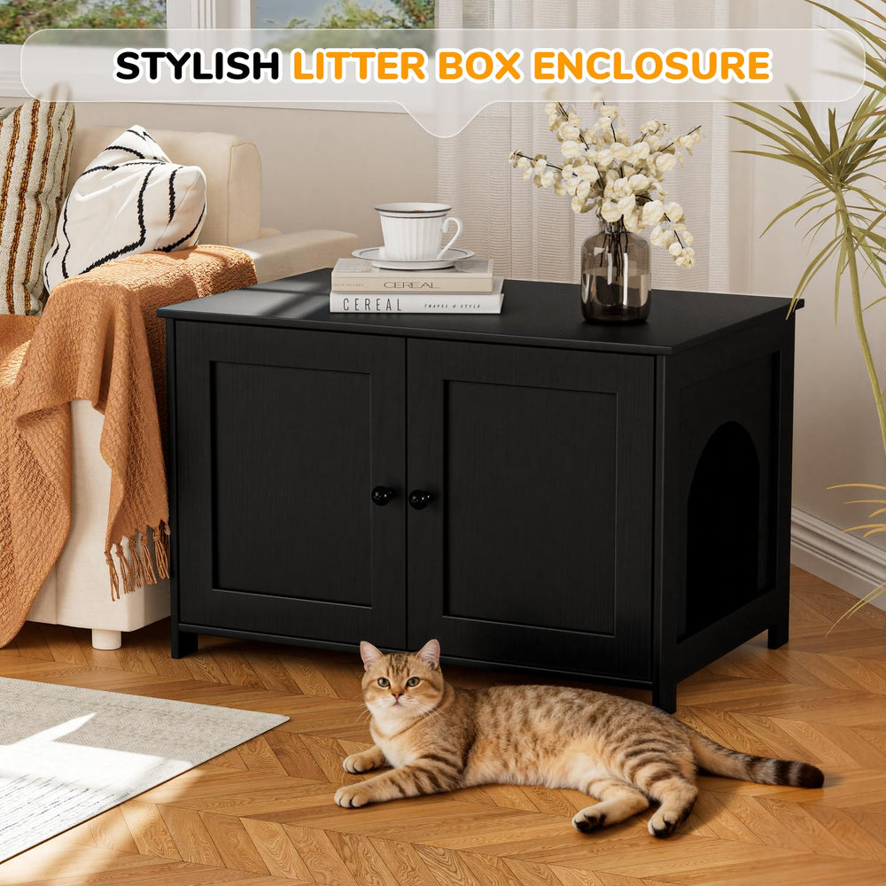 Decorative cabinet doubles as a living room end stand with storage.
