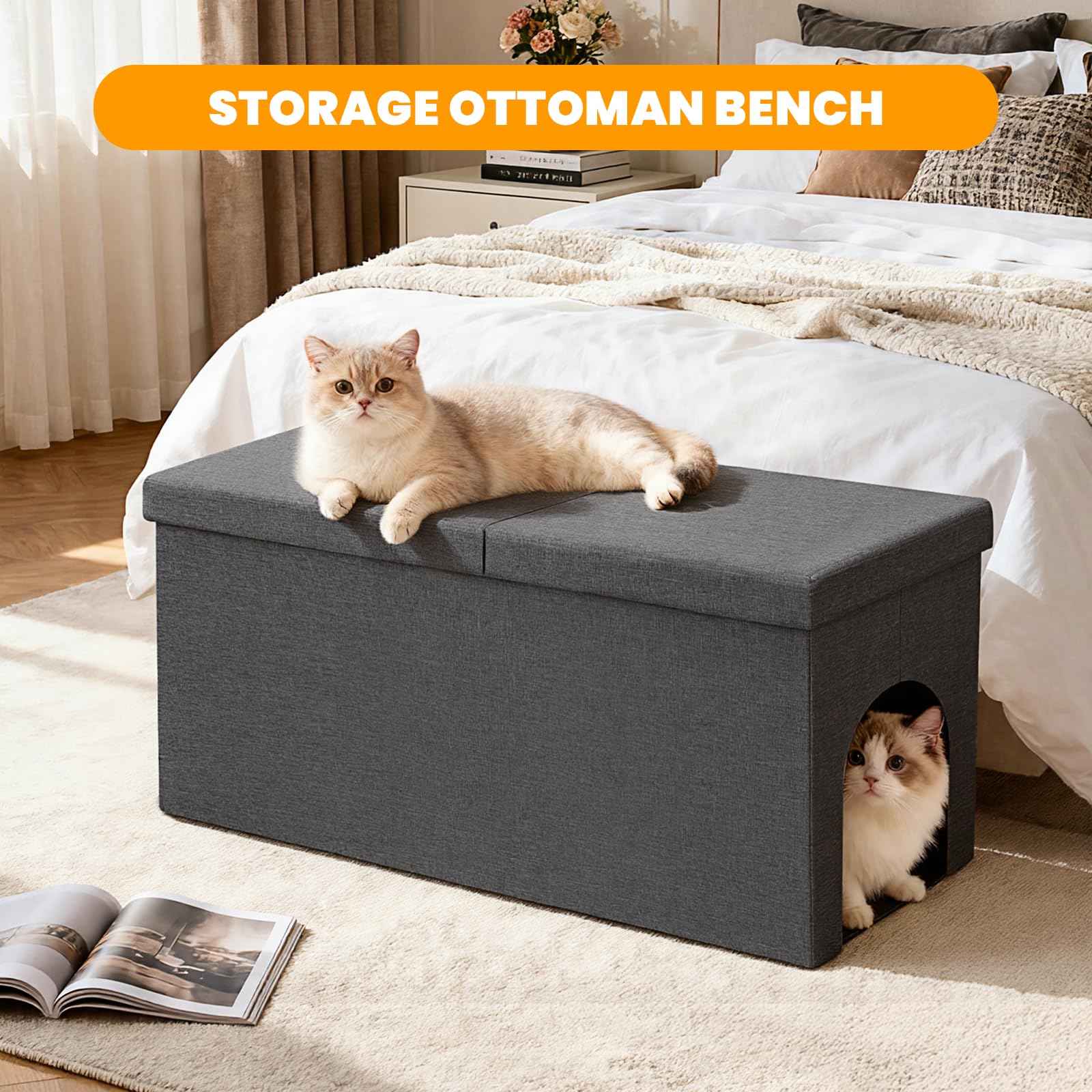 Fecuria dog-proof design reduces curious pawing while keeping litter contained.