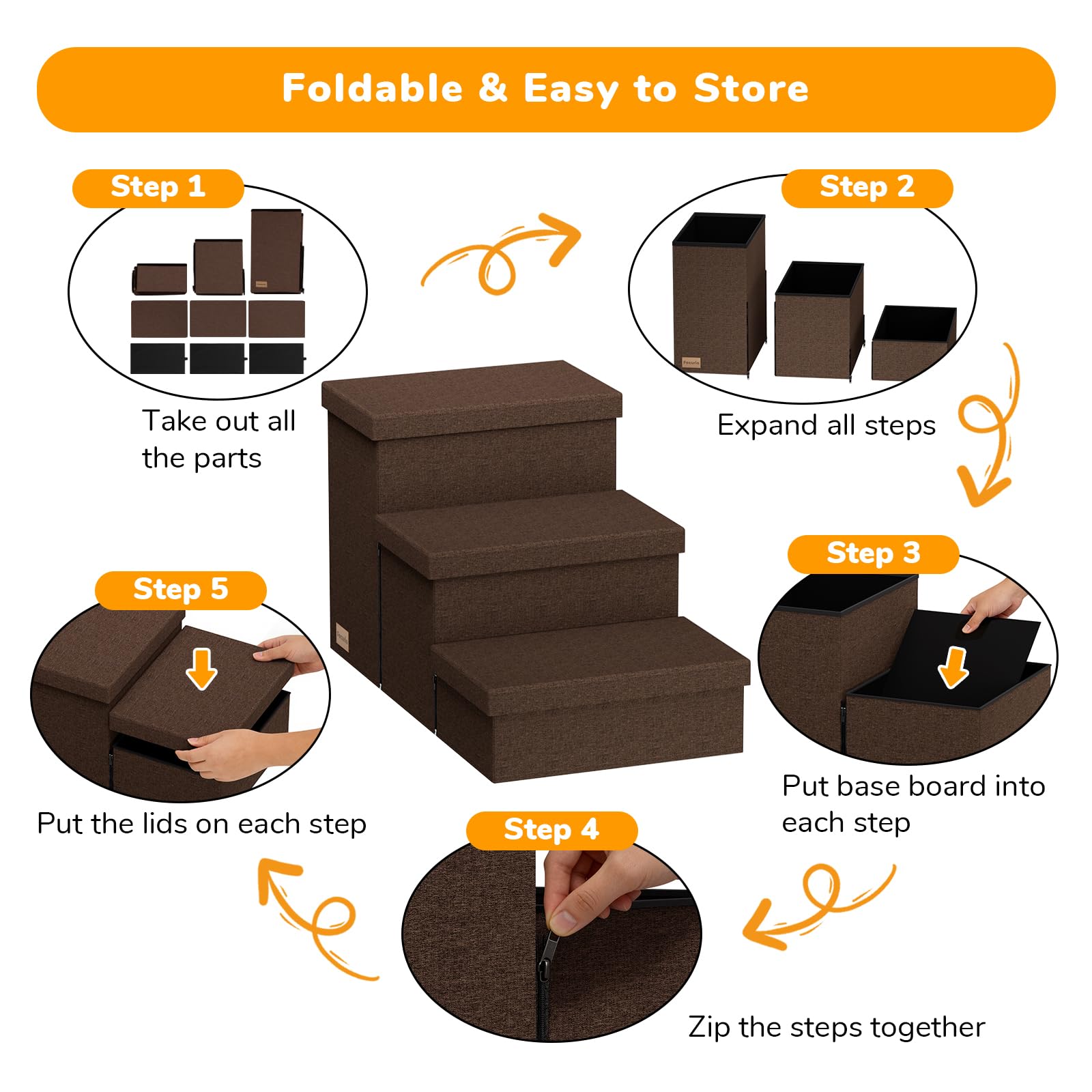 Fecuria easy-assembly design helps set up quickly with minimal effort.