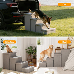 Fecuria dog stairs with non-slip base offering stable climbs.
