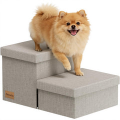 Fecuria dog stairs with storage assembly for clutter-free setup