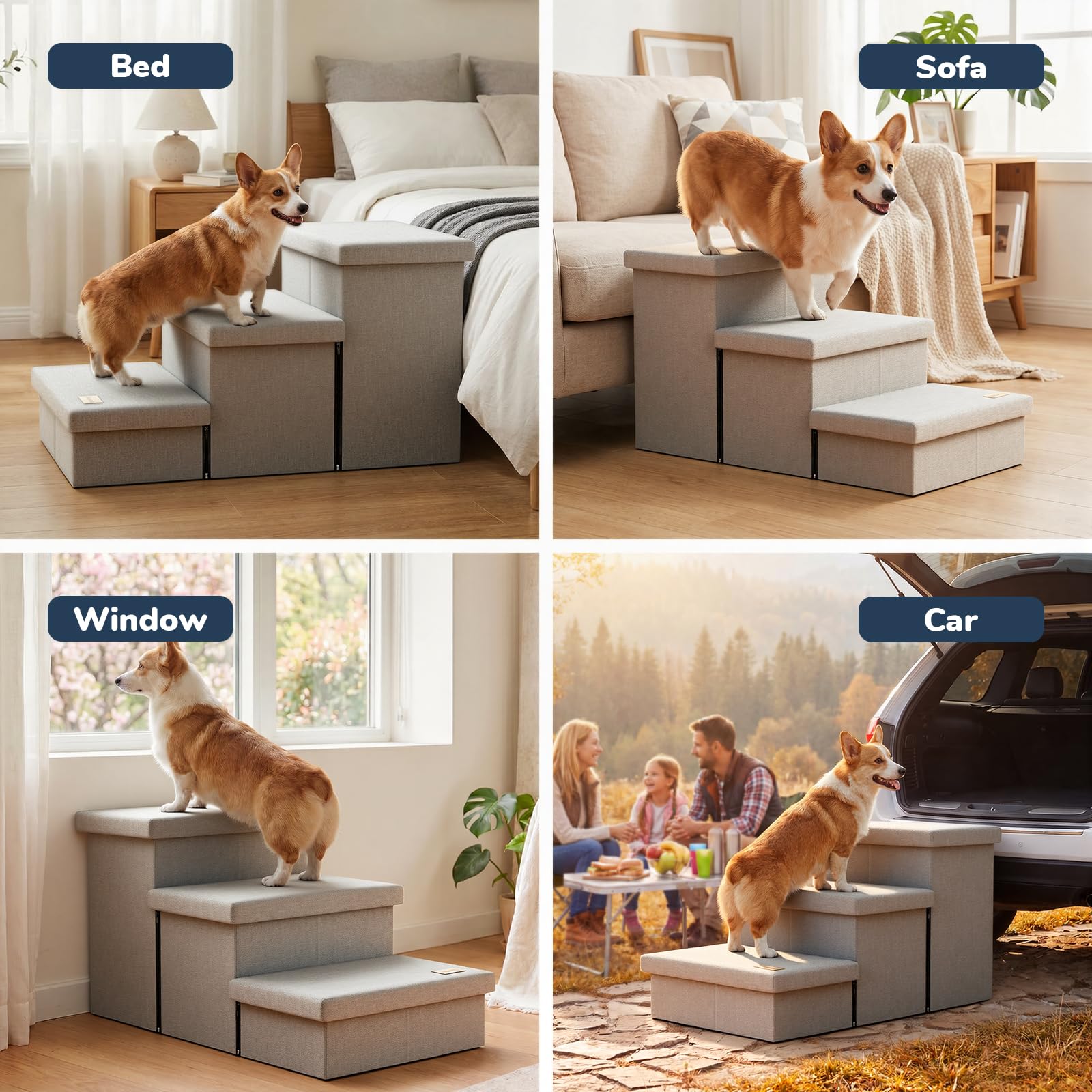 Fecuria foldable design stores neatly when not in use.