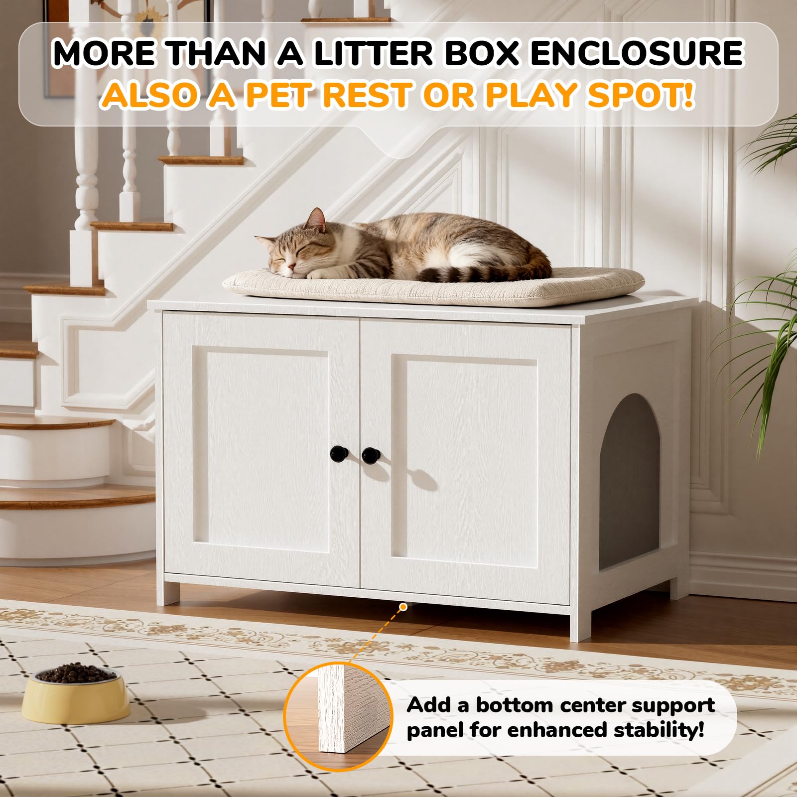 Fecuria heavy-duty MDF construction ensures durability for daily use.