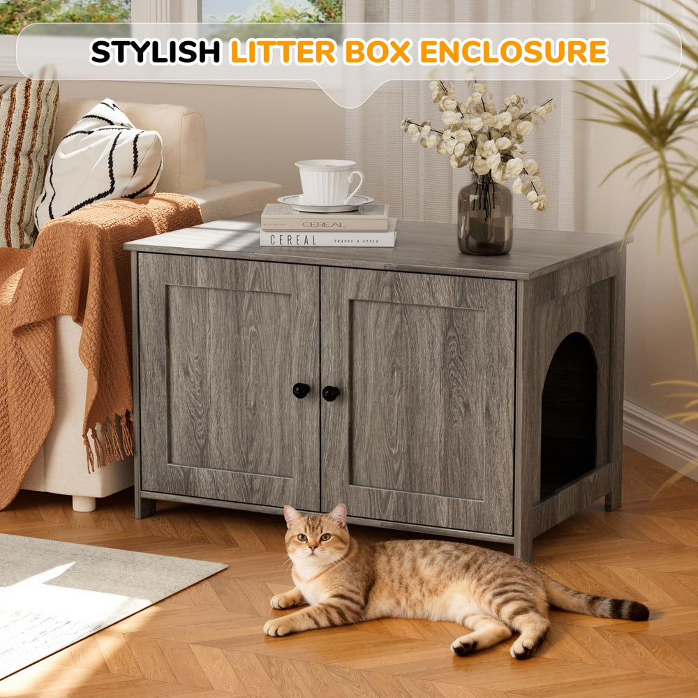 Fecuria lifestyle shot with plants showcasing decor-friendly cabinet