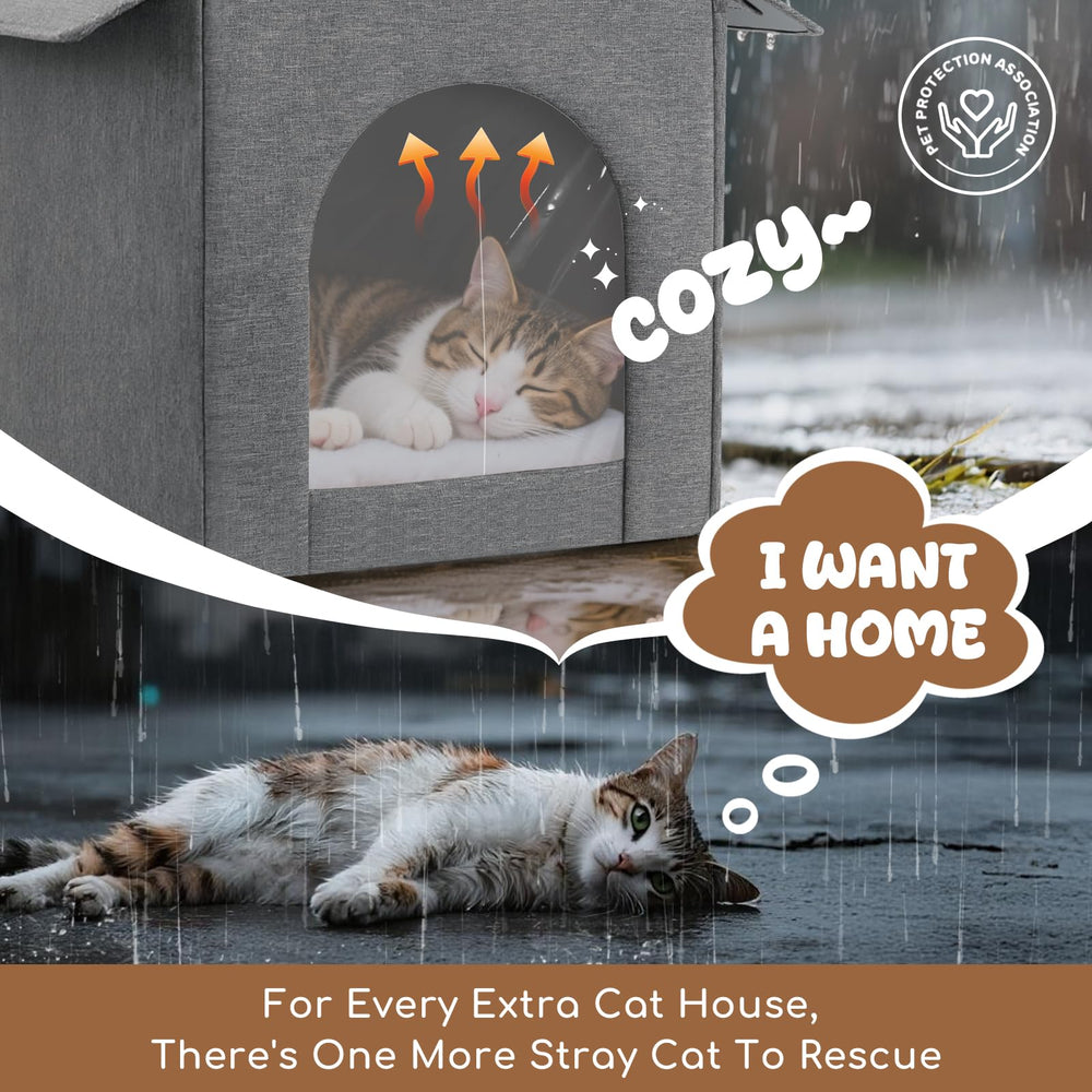Fecuria cat house entry opening 8x9 for easy access