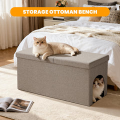 Fecuria storage footrest integrated into chic furniture for extra convenience.