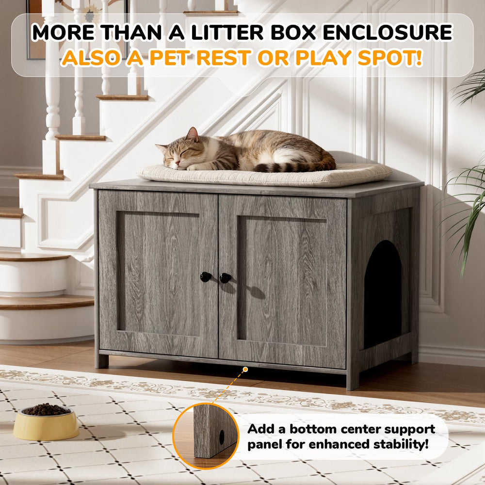 Fecuria top surface for storage and decor-ready space