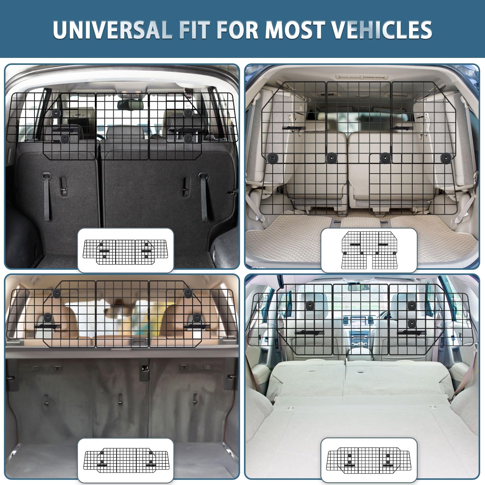 FEED GARDEN barrier with straps and knobs anchors securely to headrests