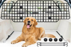 FEED GARDEN dog barrier for SUV assembly shows universal-fit design for secure travel