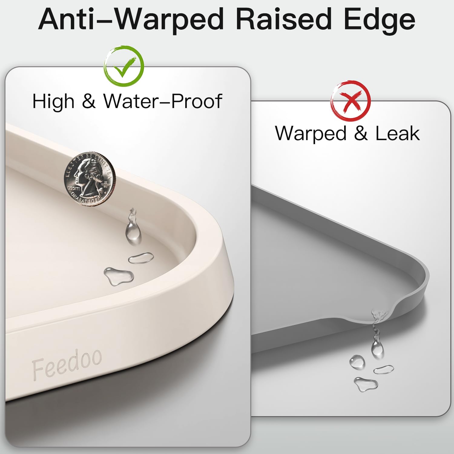 Feedoo BPA-free dishwasher-safe mat for quick cleanup after meals